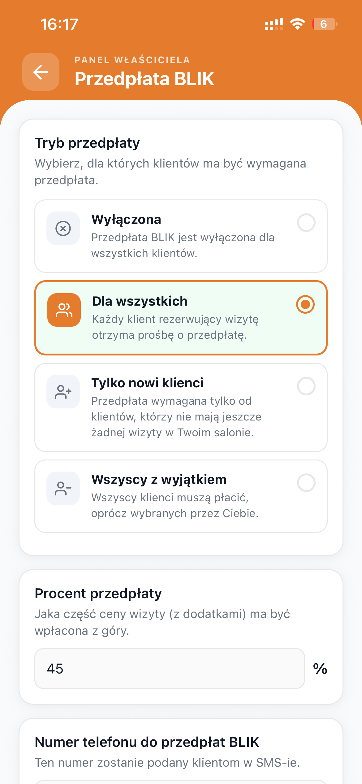 Przedpłata BLIK bizy.pl